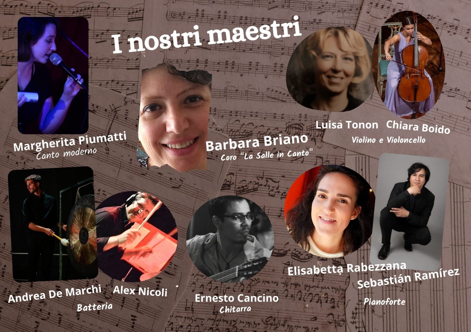 I maestri della Scuola di musica del Collegio San Giuseppe